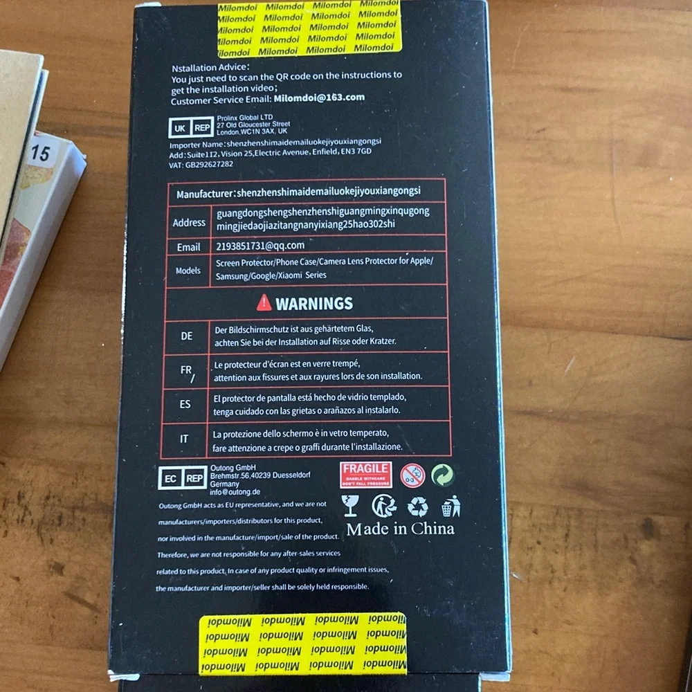 Milomdoi 3-Pack Tempered Glass Screen Protector for Apple iPhone ++